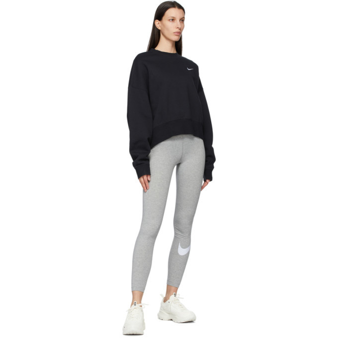 Nike Grey Sportswear Essential Swoosh Leggings Nike 7723