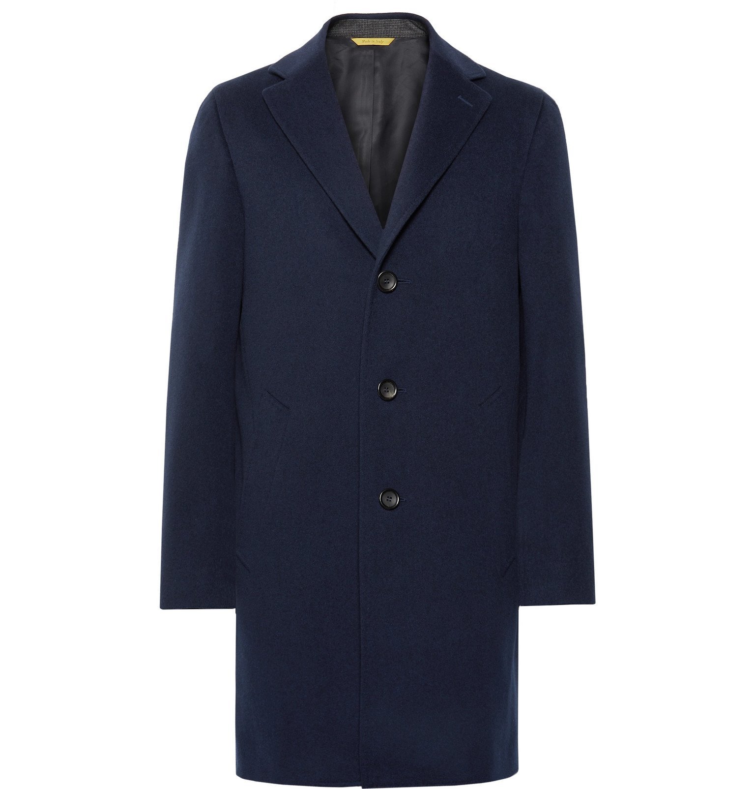 Canali - Wool and Cashmere-Blend Overcoat - Blue Canali