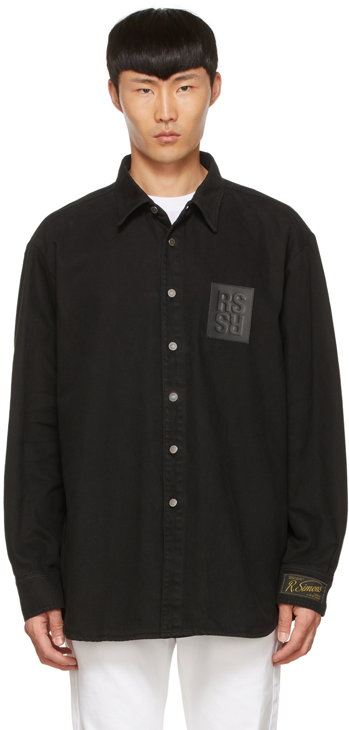 Raf Simons Black Denim Shirt Raf Simons