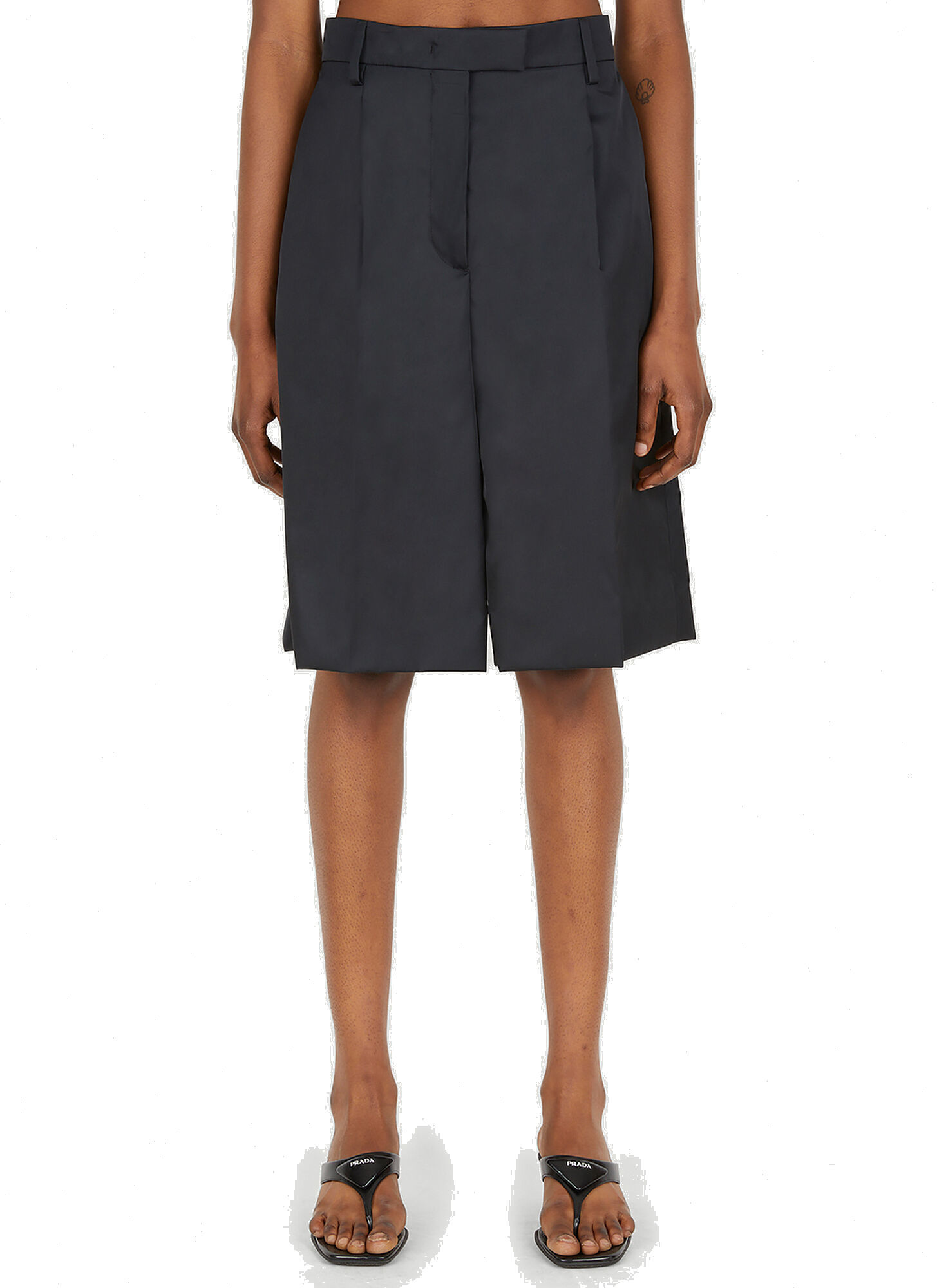 Photo: Re-Nylon Bermuda Shorts in Black