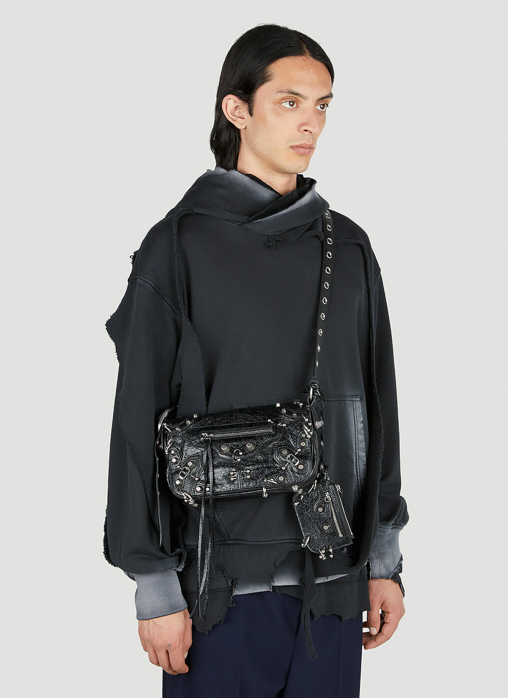 Balenciaga - Le Cagole Piercing Crossbody Bag in Black Balenciaga