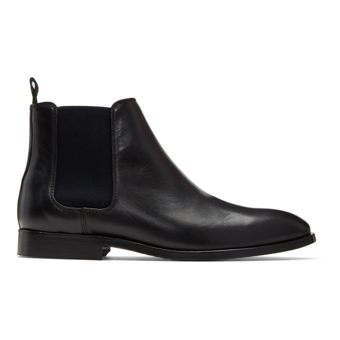 ps paul smith gerald leather chelsea boot in black