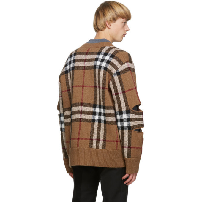 burberry cut out cardigan