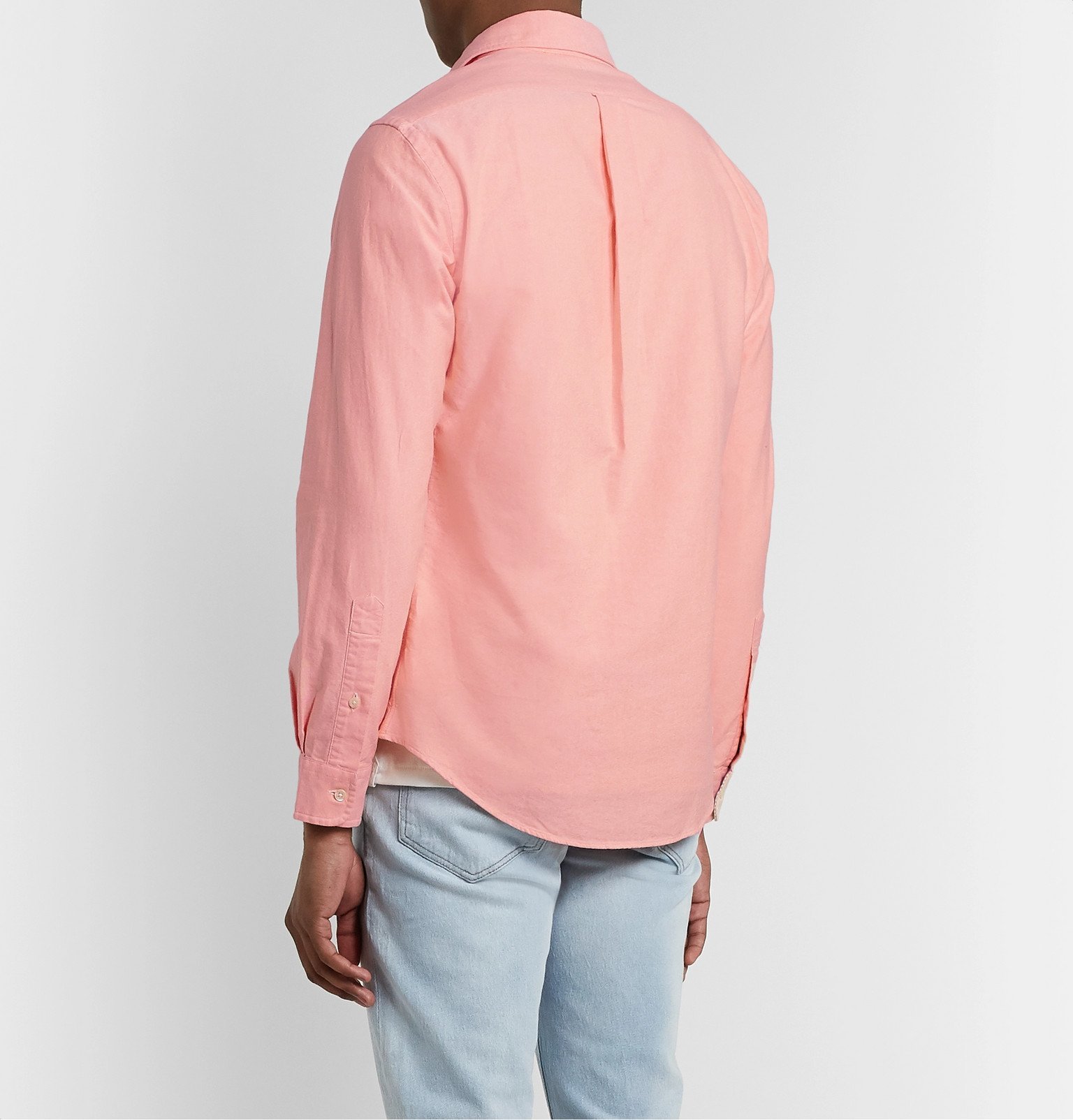 Polo Ralph Lauren Slim-Fit Button-Down Garment-Dyed Cotton Shirt - Orange Polo Ralph Lauren