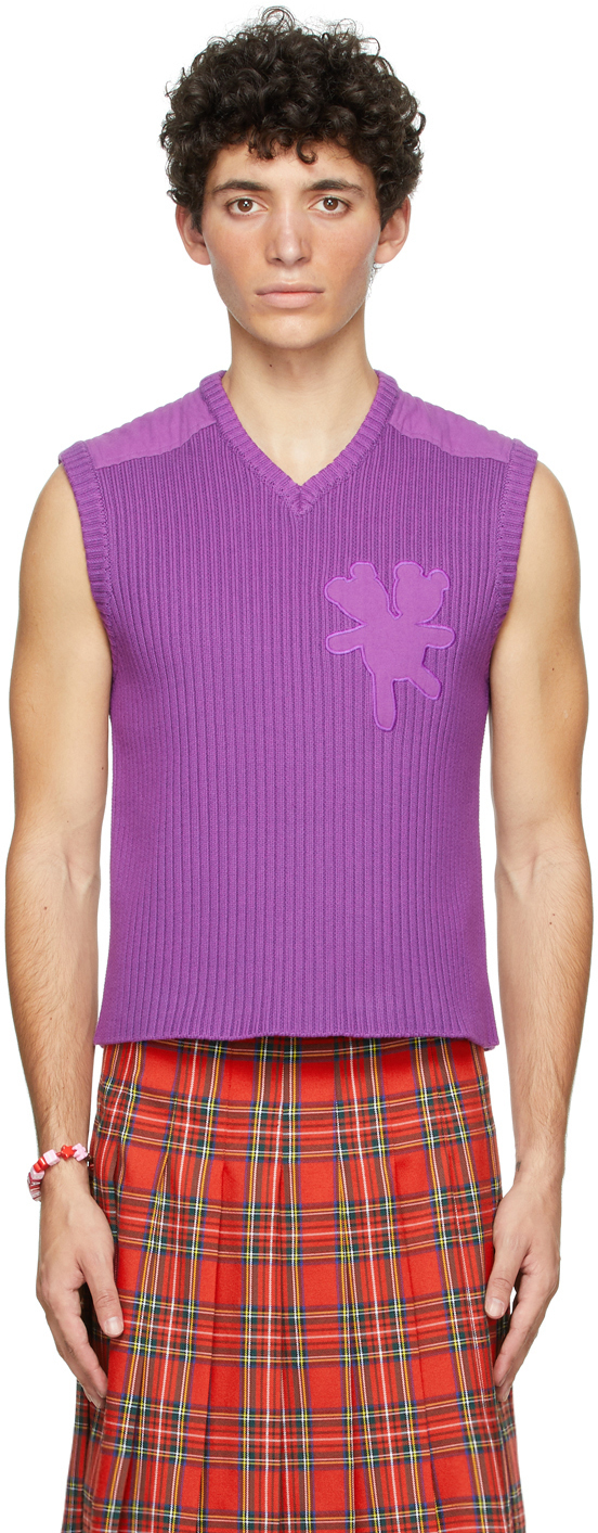 Marc Jacobs Purple Heaven by Marc Jacobs Ribbed Teddy Vest Marc Jacobs