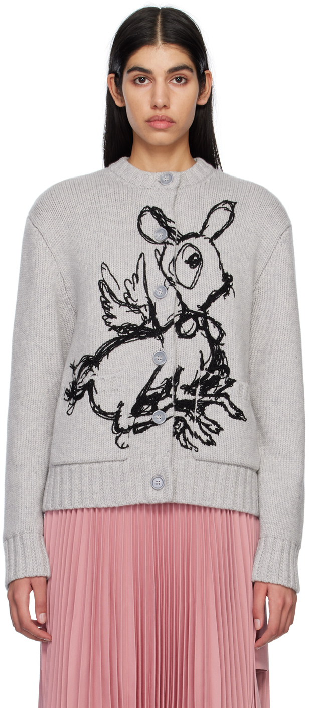 Burberry Gray Deer Cardigan Burberry