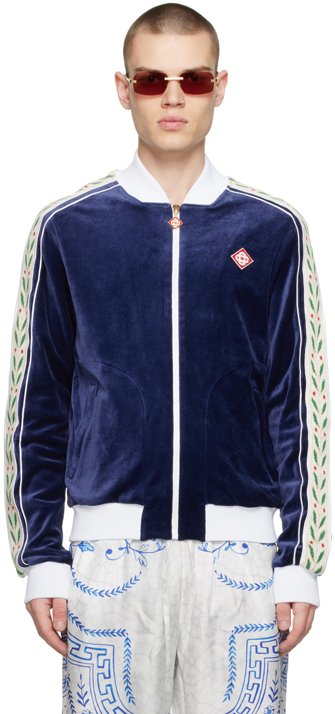 Casablanca Navy Laurel Track Jacket Casablanca