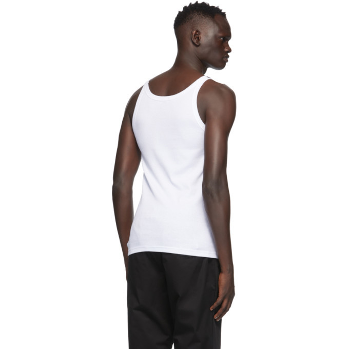 Dolce and Gabbana White Ribbed Tank Top Dolce & Gabbana