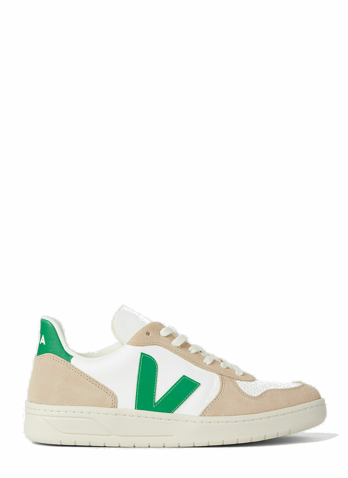 Veja - V-10 Leather Sneakers in Green VEJA