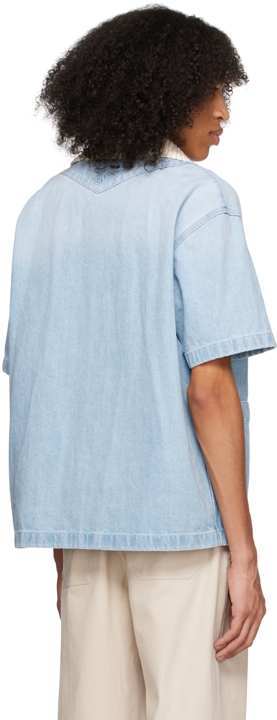 System Blue Spread Collar Denim Shirt System