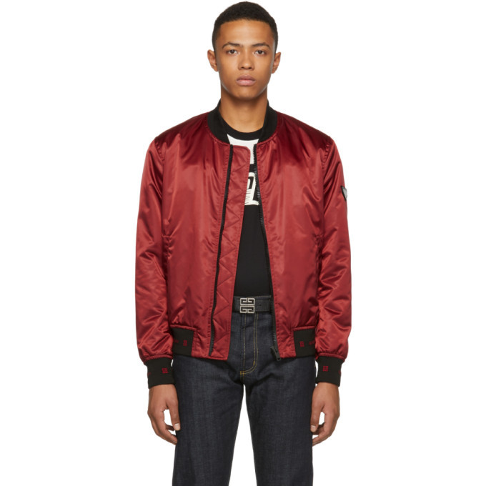 givenchy red bomber jacket