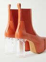 Rick Owens - Leather Platform Boots - Orange