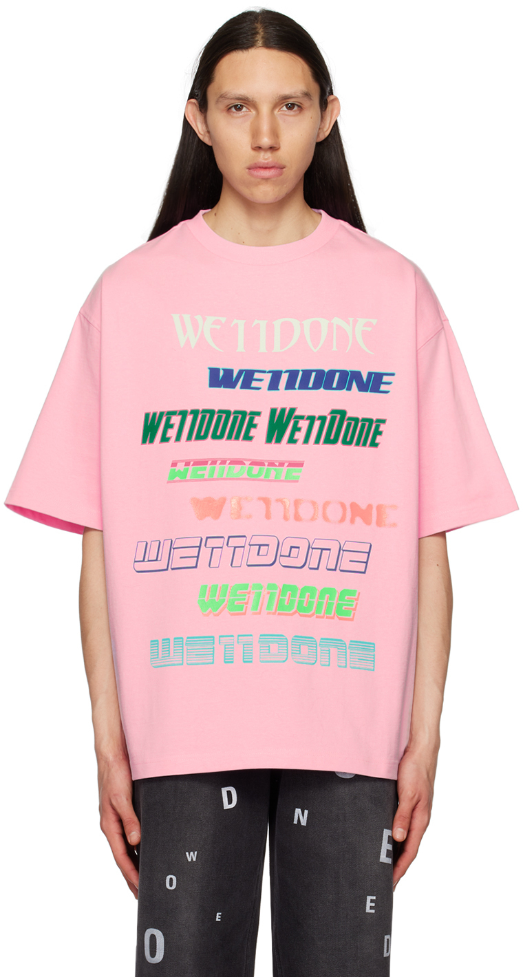 We11done Pink Printed T-Shirt We11done