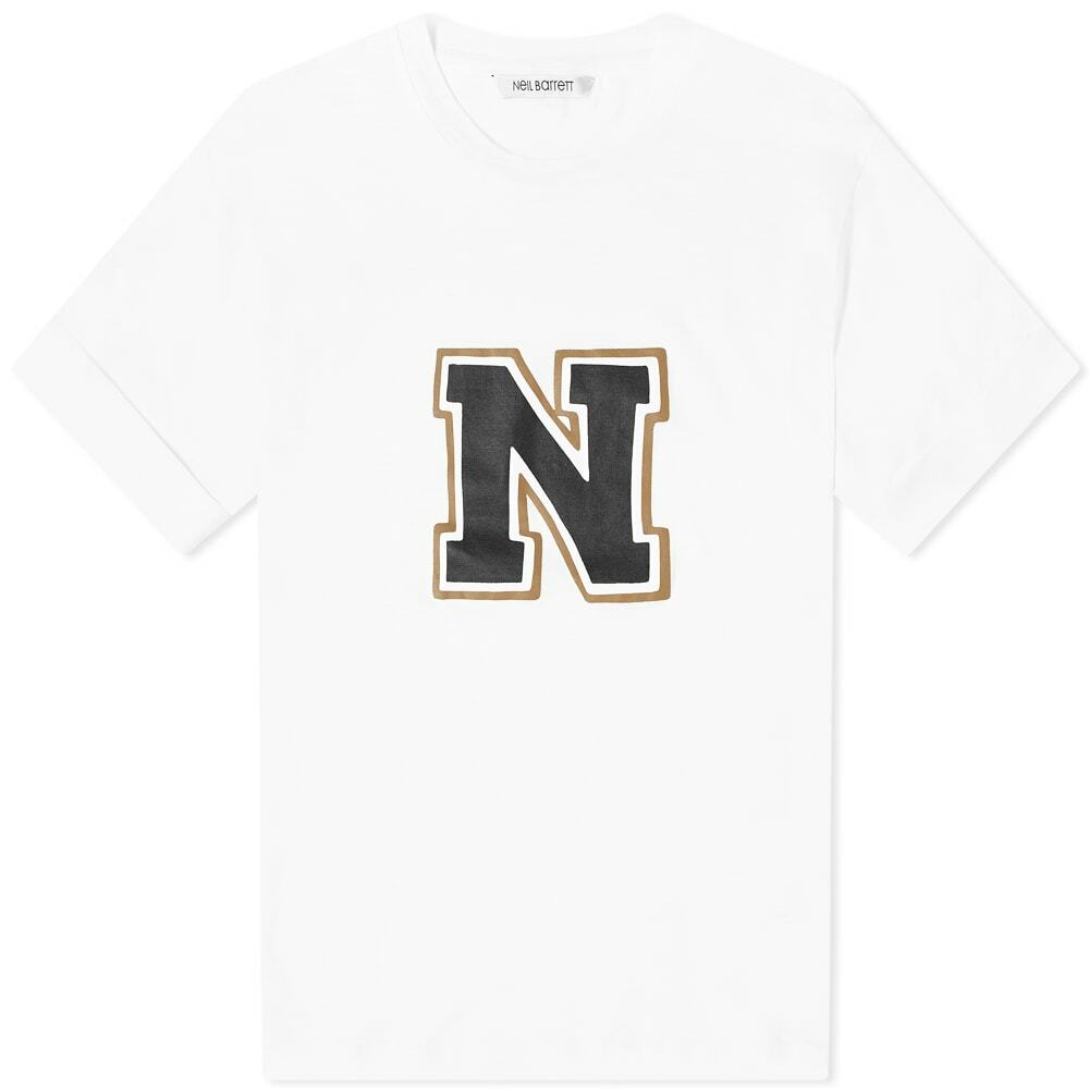 Photo: Neil Barrett Men's Printed N Logo T-Shirt in White