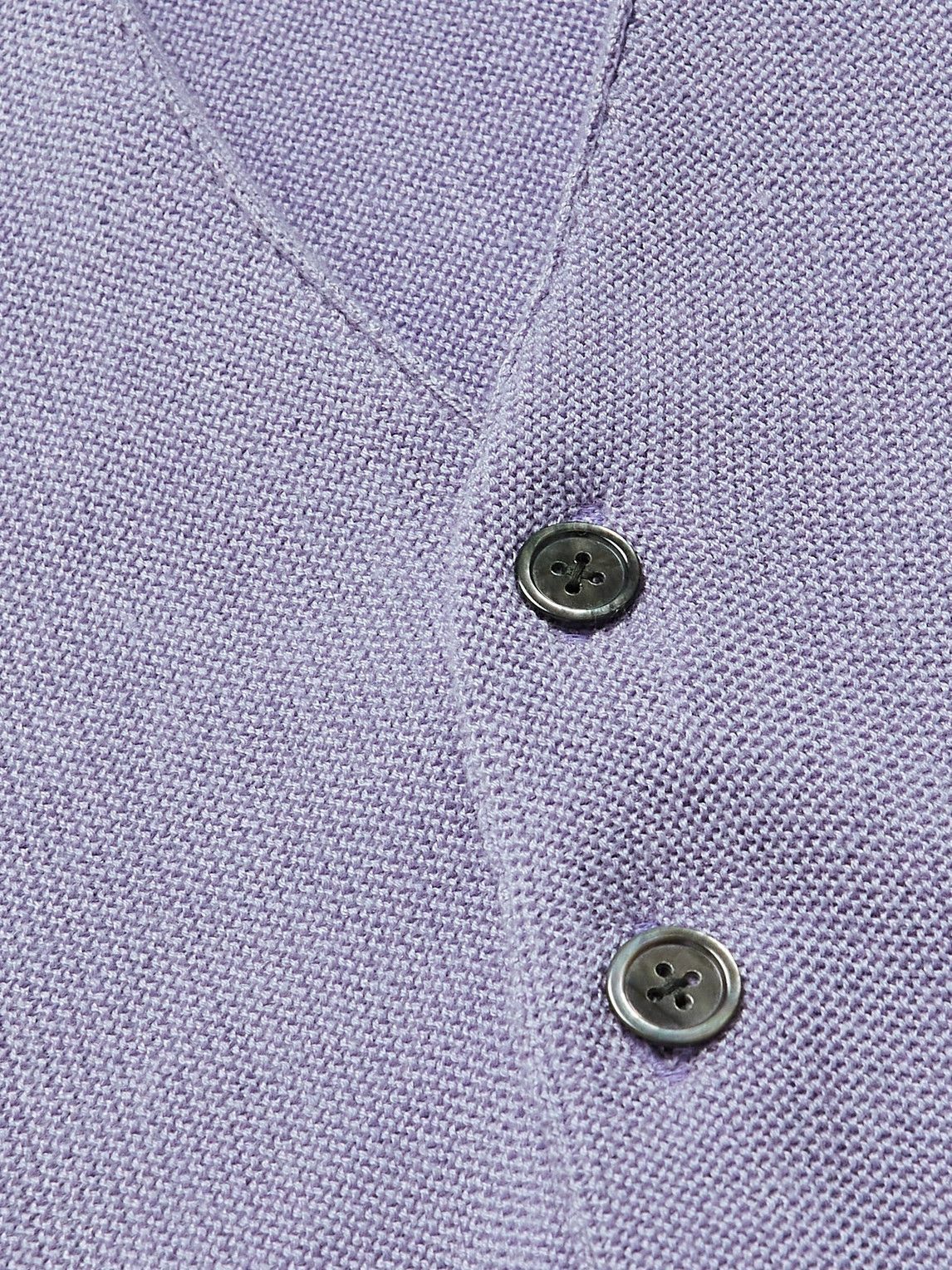 KAPITAL - Intarsia Knitted Cardigan - Purple KAPITAL