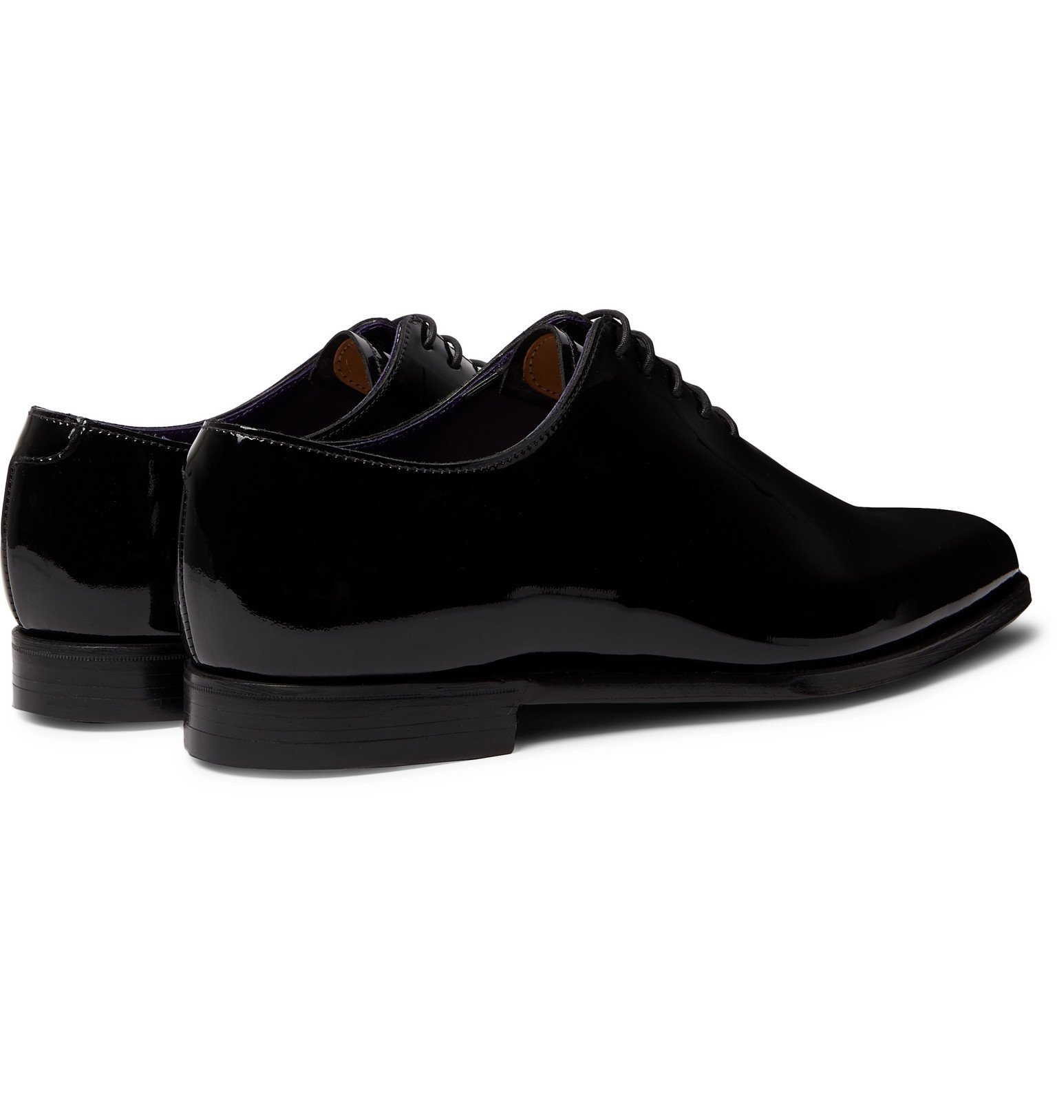 Cleverley James WholeCut PatentLeather Oxford Shoes Black