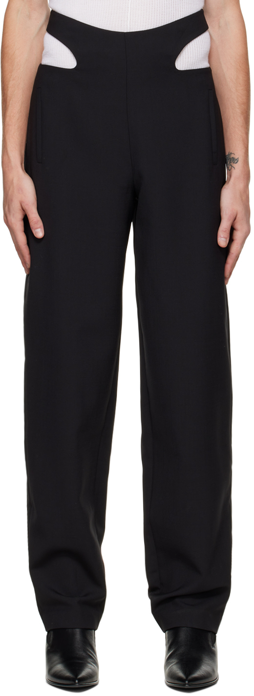 Dion Lee Black Y Front Trousers Dion Lee