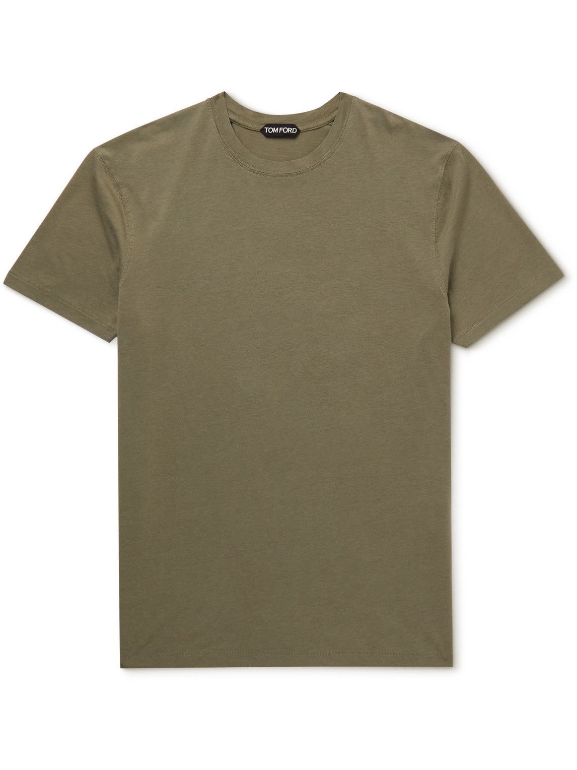 TOM FORD - Lyocell and Cotton-Blend Jersey T-Shirt - Green TOM FORD
