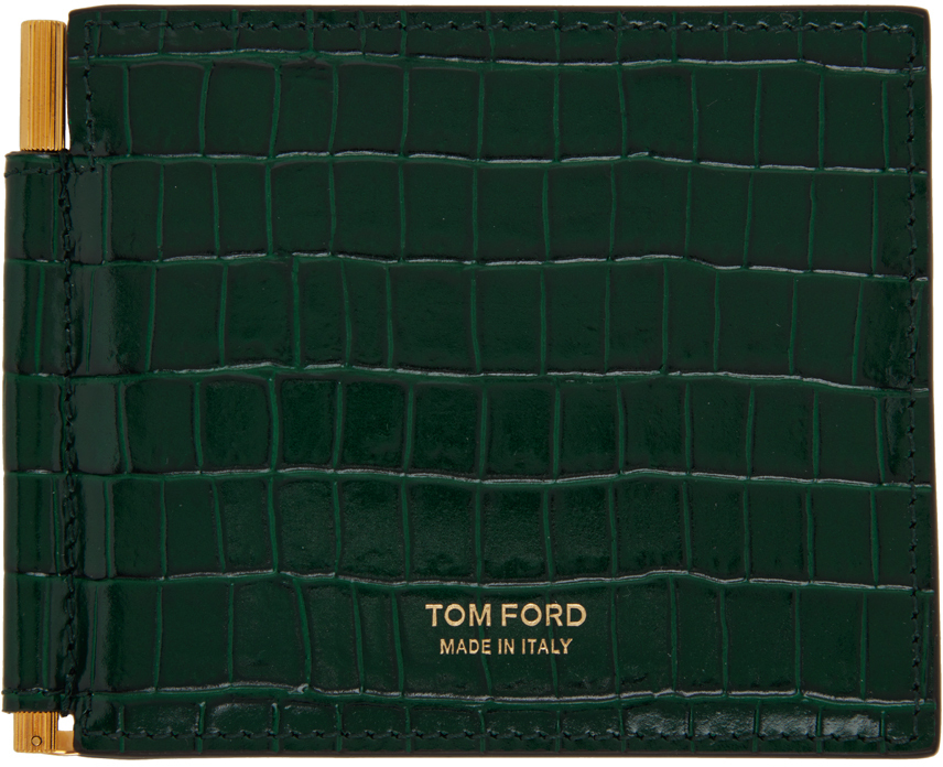 TOM FORD Green Money Clip Wallet TOM FORD