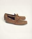 Brooks Brothers Men's Sconset Camp Moc in Leather Shoes | Dark Brown