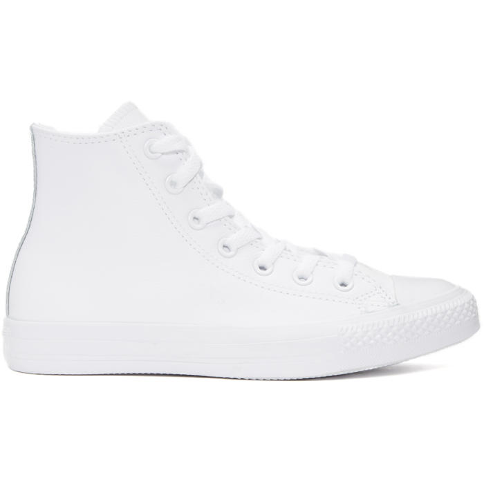 Converse White Leather CTAS High-Top Sneakers Converse