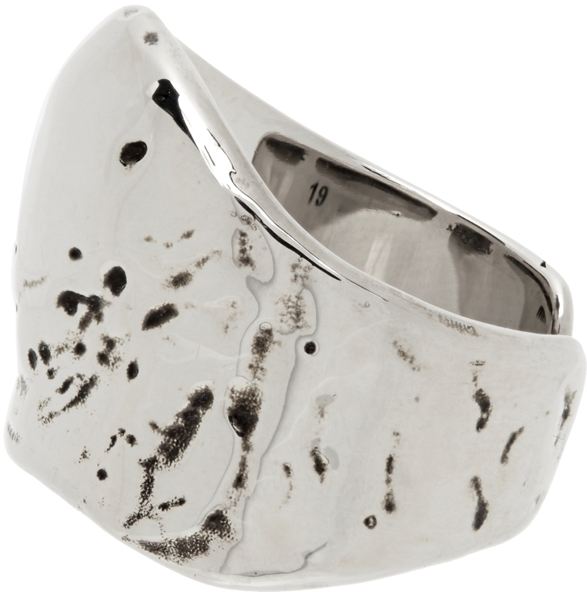 Alexander McQueen Silver Shell Ring Alexander McQueen