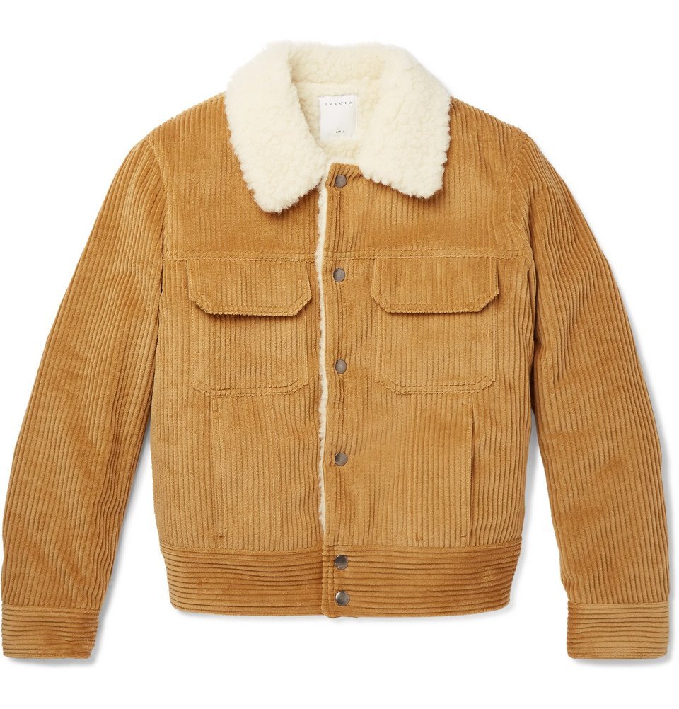 Sandro - Faux Shearling-Lined Cotton 