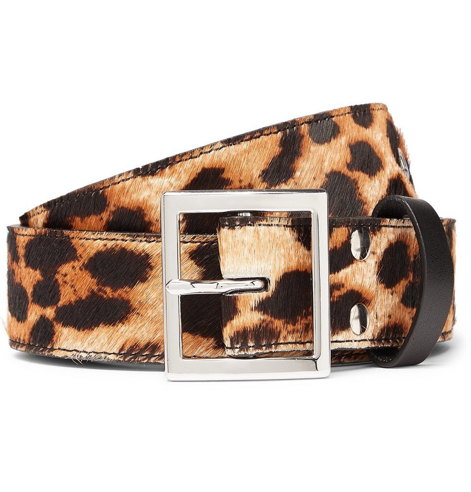 leopard print belt men