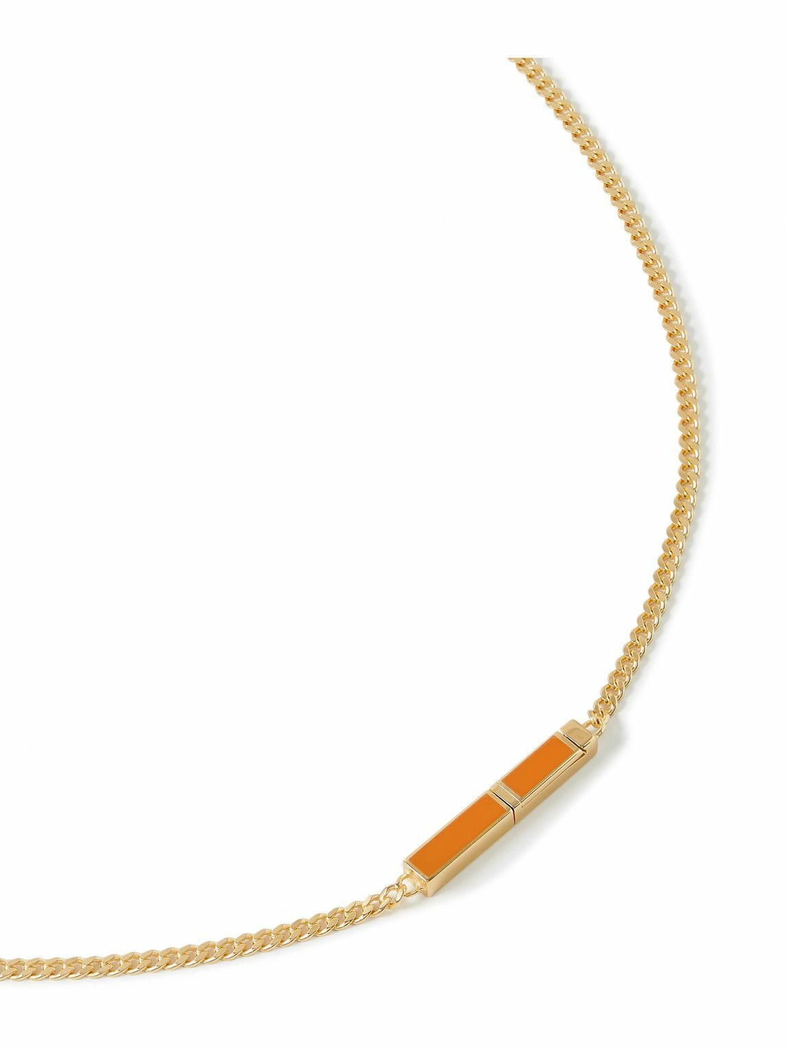 Photo: Bottega Veneta - Gold-Plated and Enamel Chain Necklace