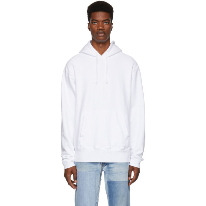 white french terry hoodie