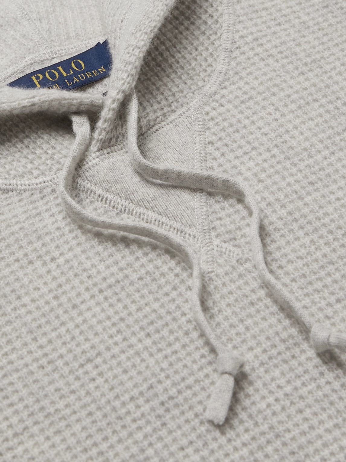 Polo Ralph Lauren - Waffle-Knit Cashmere Hoodie - Gray