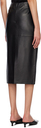 Reformation Black Veda Edition Bedford Leather Midi Skirt