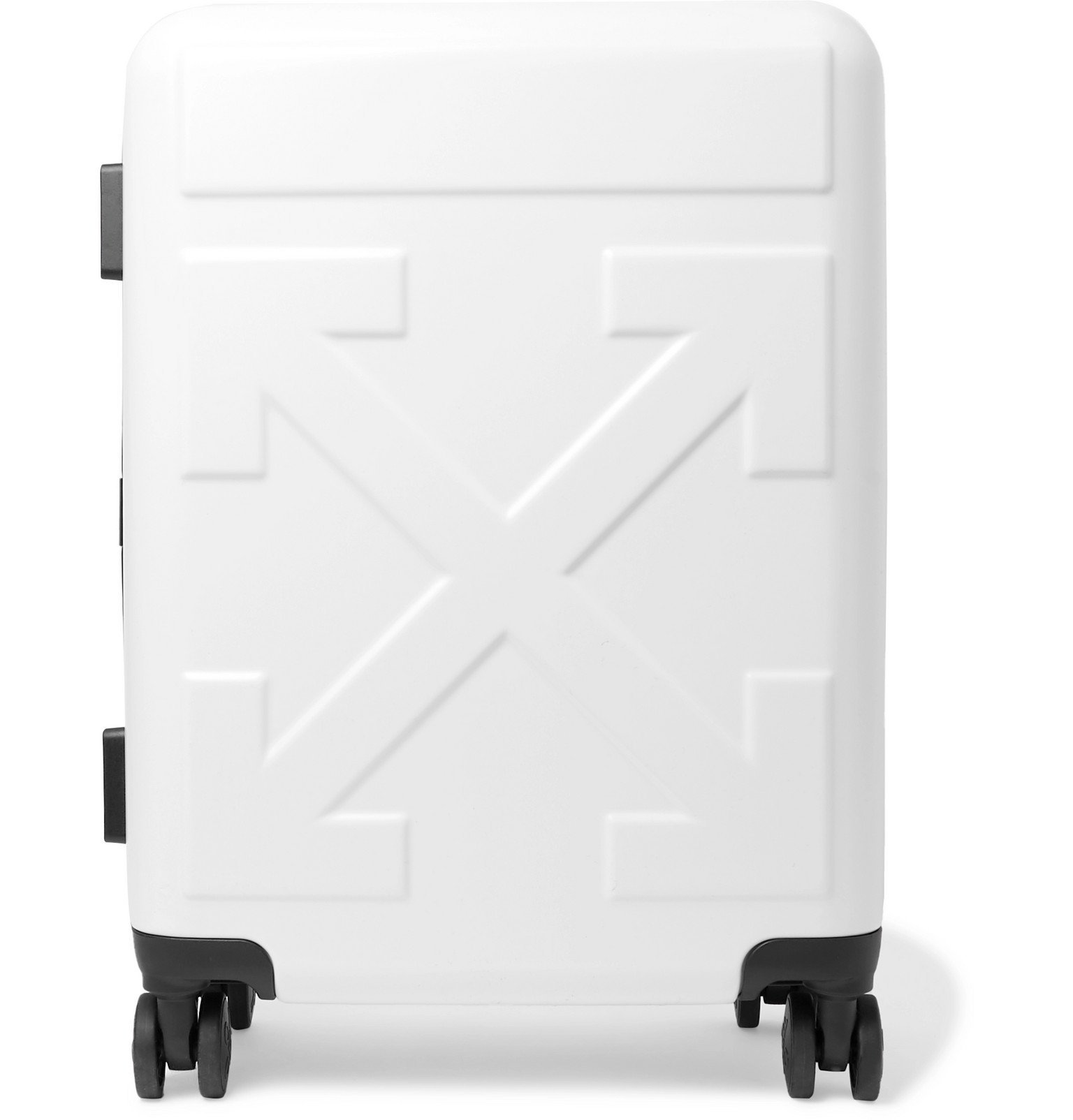 OffWhite Arrow Polycarbonate CarryOn Suitcase White OffWhite