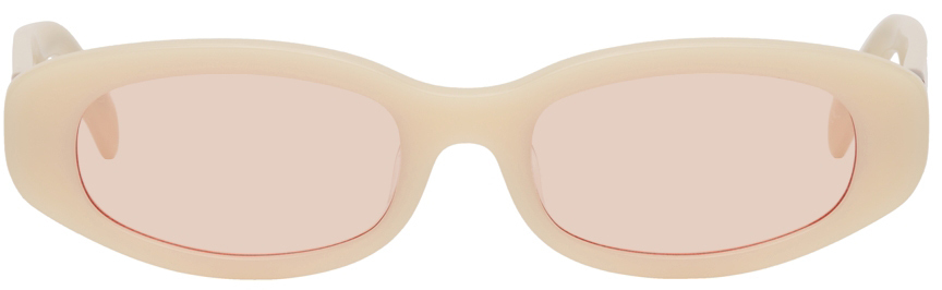 BONNIE CLYDE Off-White & Pink Plum Plum Sunglasses