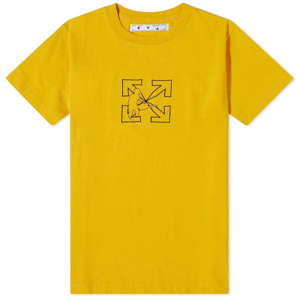 off white yellow arrow tee