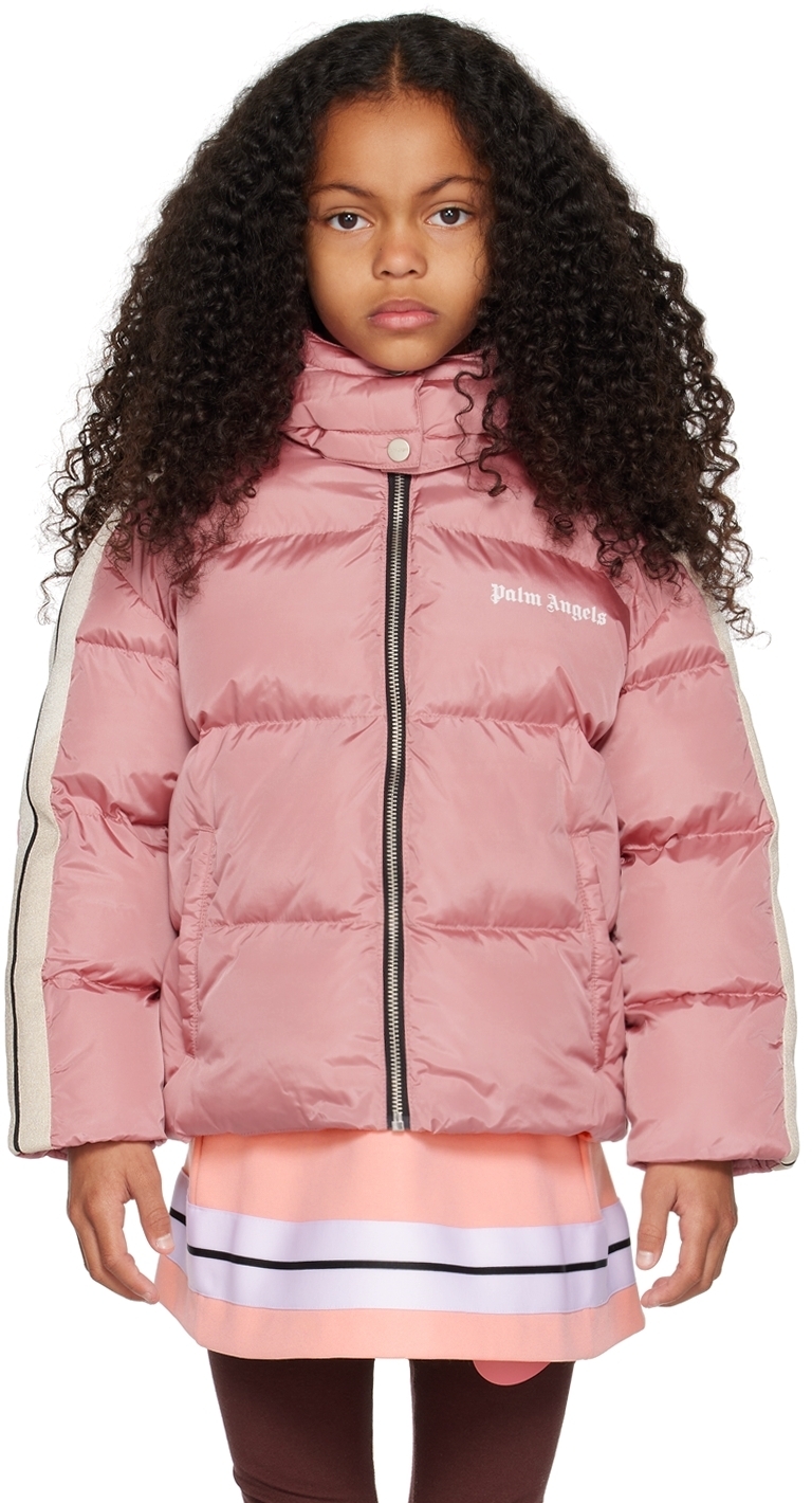 Palm Angels Kids Pink Padded Jacket Palm Angels