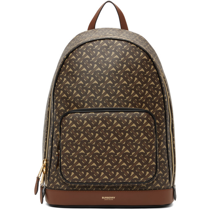 Burberry Brown E-Canvas Monogram Rocco Backpack Burberry