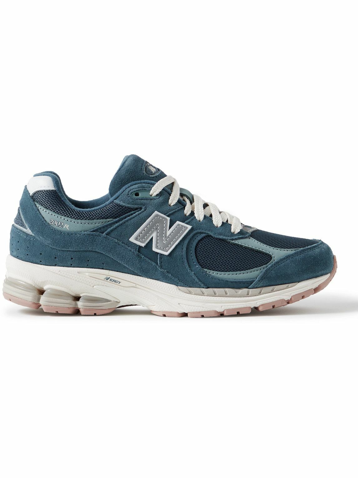 New Balance - 2002R Leather-Trimmed Suede and Mesh Sneakers - Blue