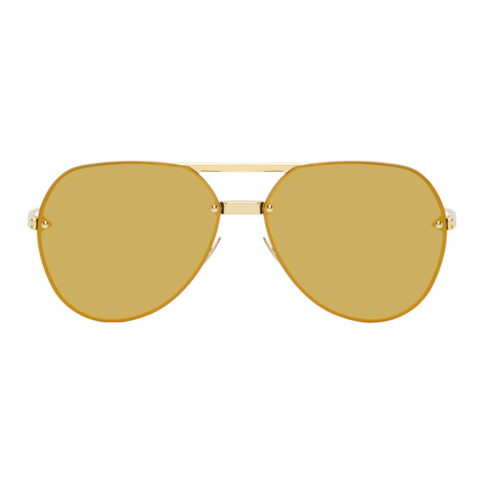 Bottega Gold Aviator Sunglasses Bottega
