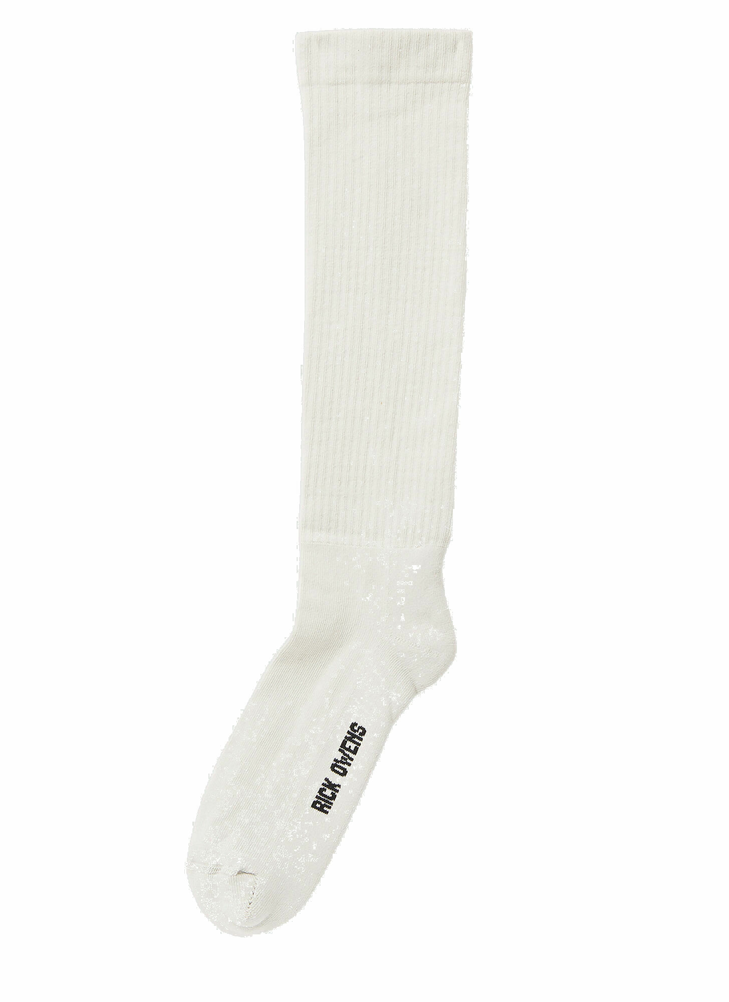 Photo: Logo Intarsia Socks in Light Grey