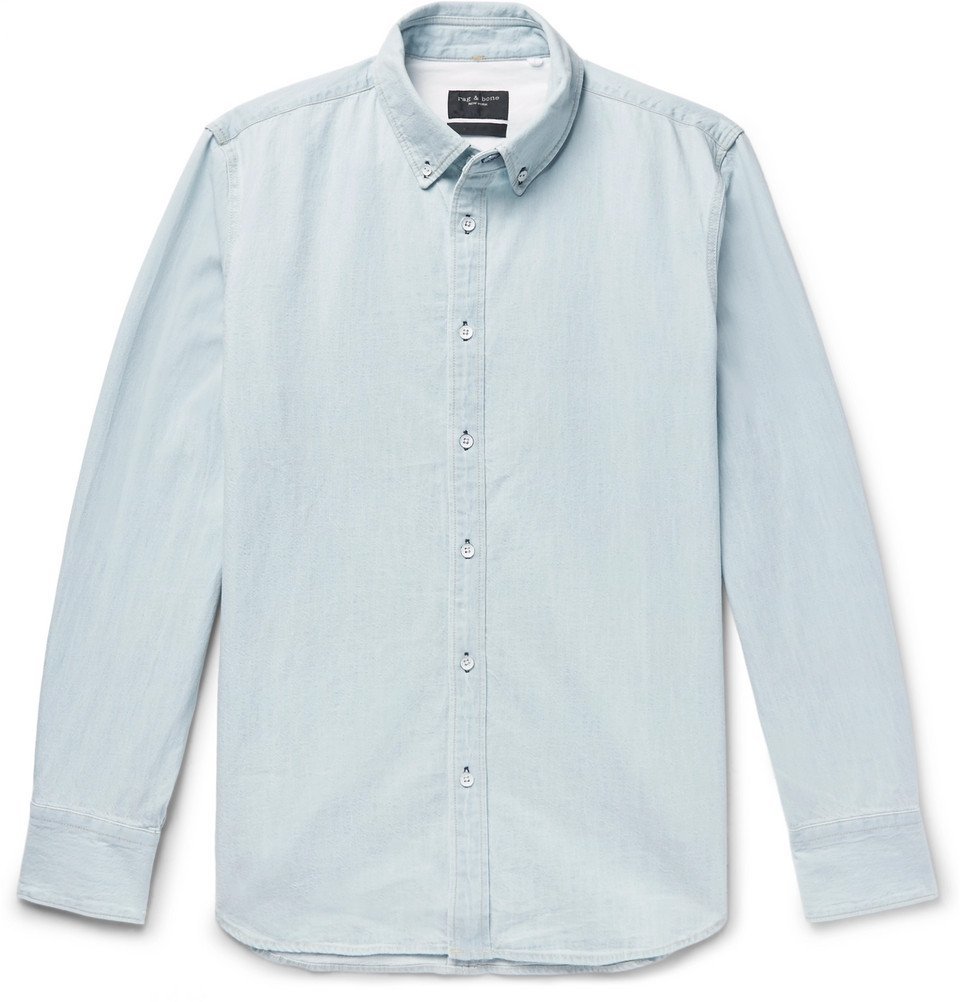rag & bone - Fit 3 Button-Down Collar Denim Shirt - Blue Rag and Bone