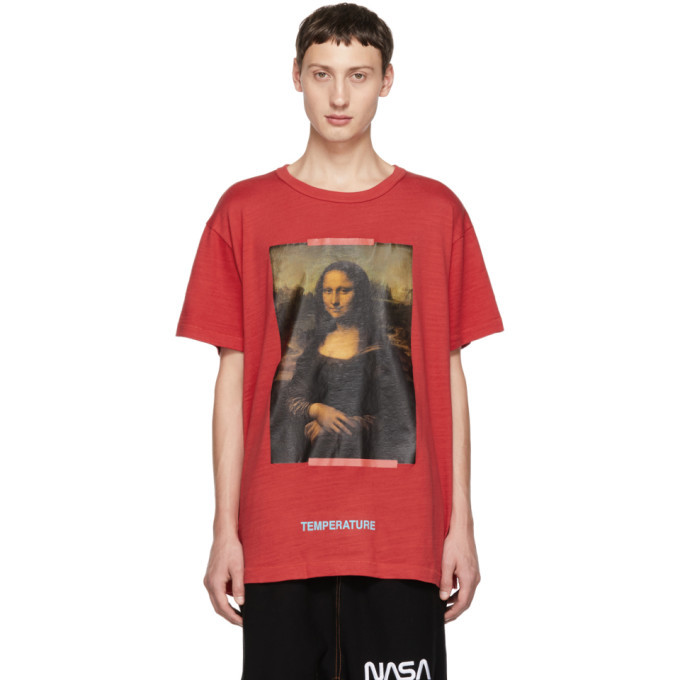 Off-White SSENSE Exclusive Red Mona Lisa T-Shirt Off-White