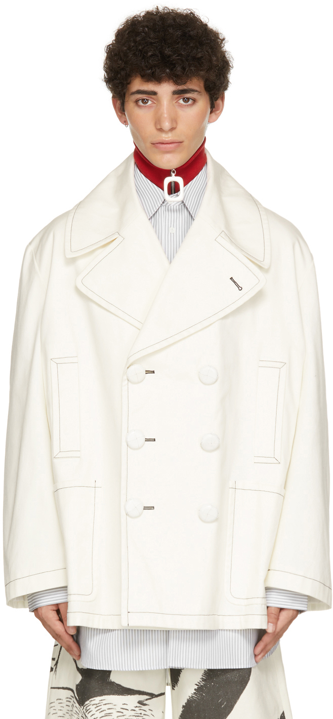 off white pea coat