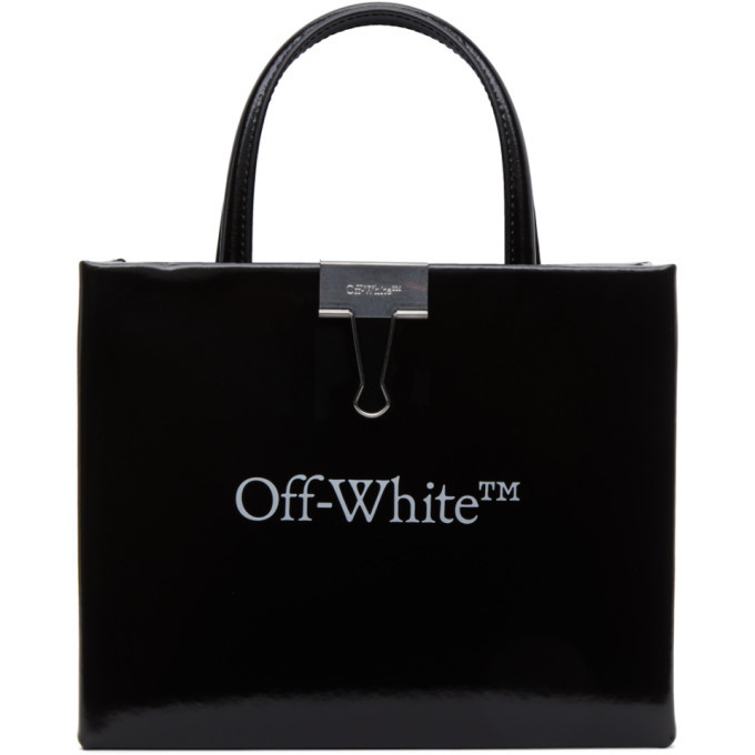 OffWhite Black Leather Mini Box Bag OffWhite