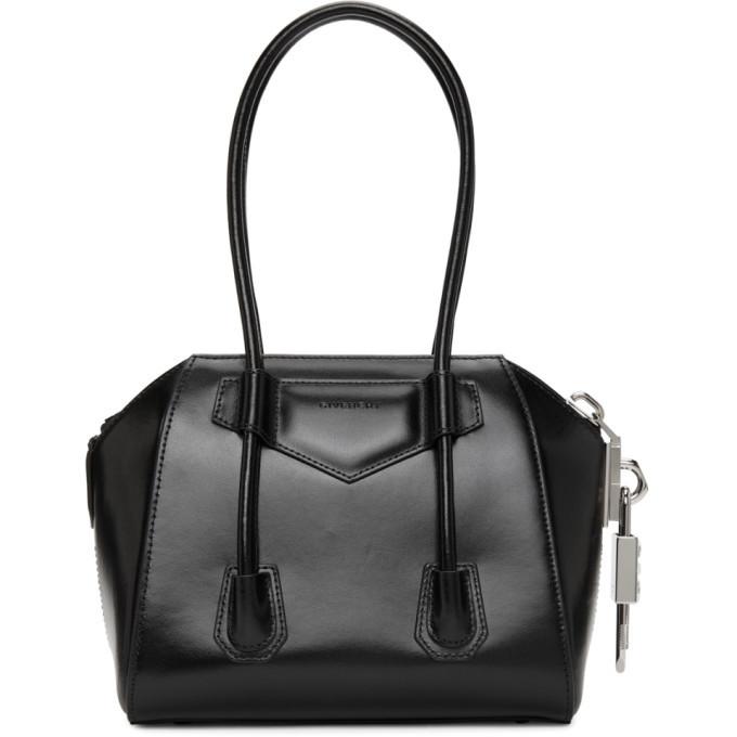 Givenchy Black Mini Antigona With Side Lock Bag Givenchy