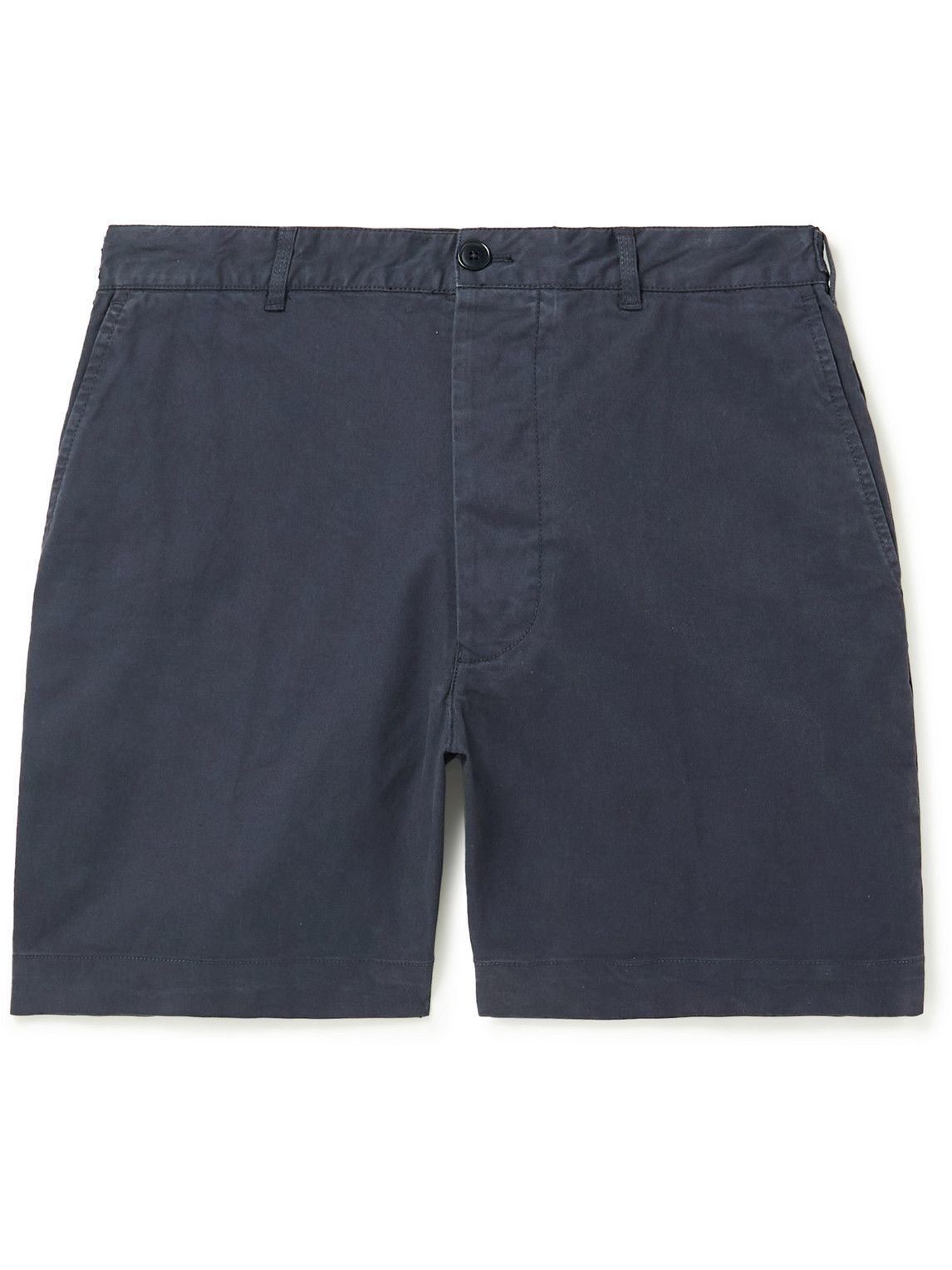 Alex Mill - Mercer Straight-Leg Cotton-Blend Twill Chino Shorts - Blue ...