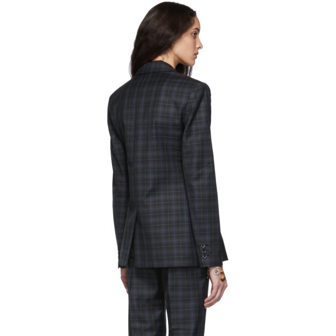 tibi marvel plaid wrap jacket