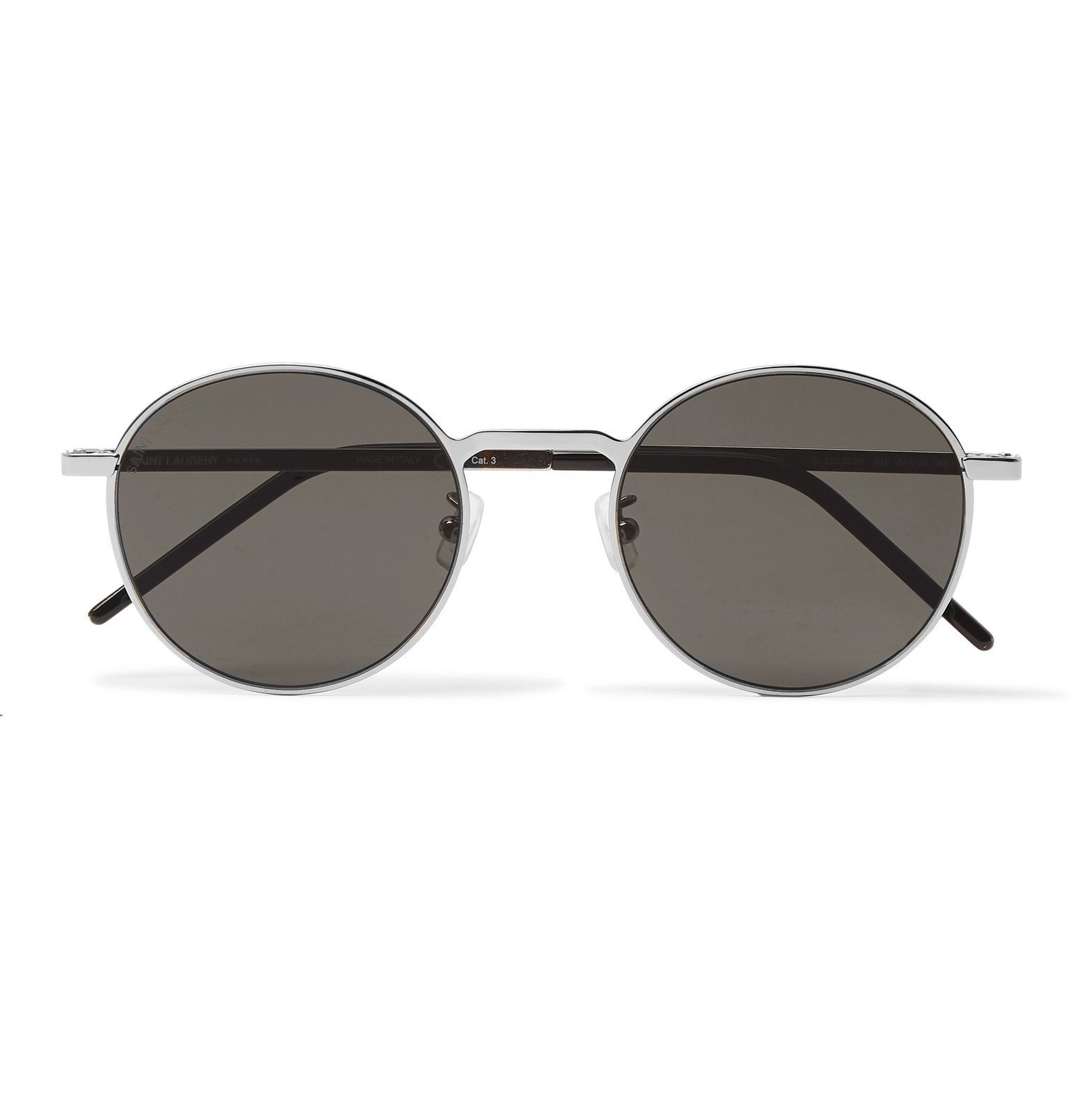 saint laurent round metal sunglasses