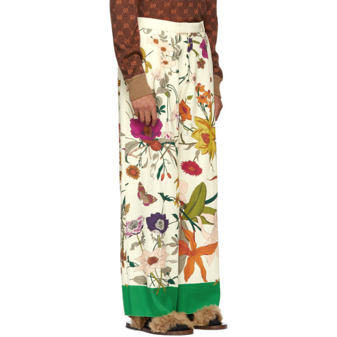 gucci floral trousers