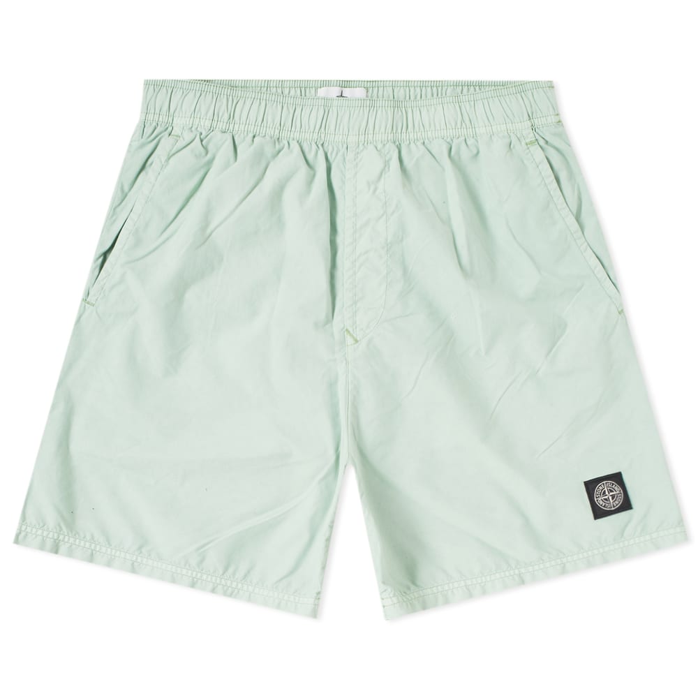 Stone Island Brushed Nylon Patch Logo Swim Short Stone Island